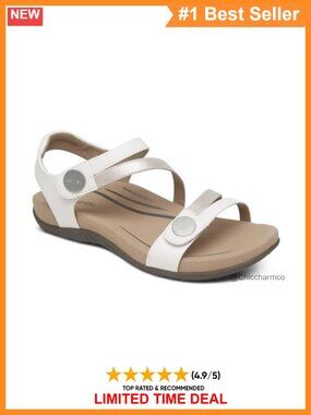 Orthopedic Adjustable Quarter Strap Sandals with Arch Support and Memory Foam